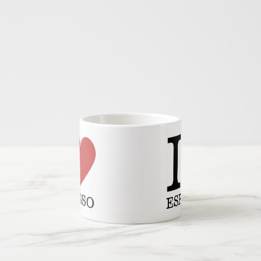 I ❤️ Liebe Espresso KUNDENBAR Espressotasse (Vorderseite)