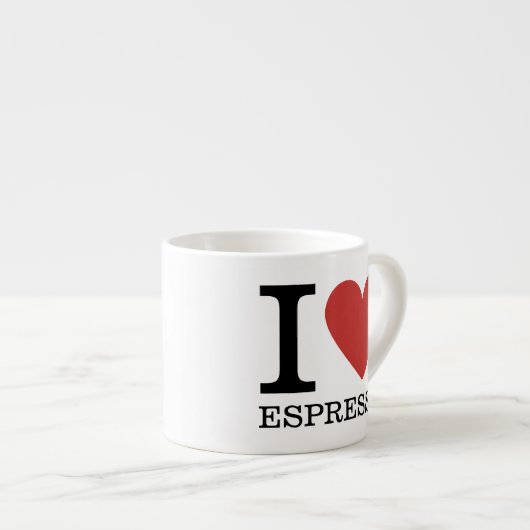 I ❤️ Liebe Espresso KUNDENBAR Espressotasse (Vorderseite Rechts)