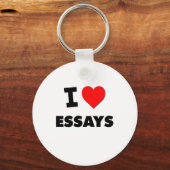 I Liebe Essays Schlüsselanhänger (Vorderseite)