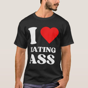 I Liebe Essen ich Herz essen Y2k Ästhetische Rote T-Shirt