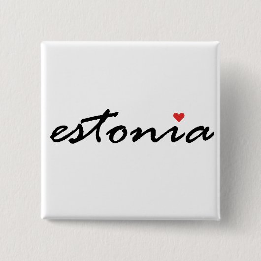 I Liebe Estland Button (Vorderseite)