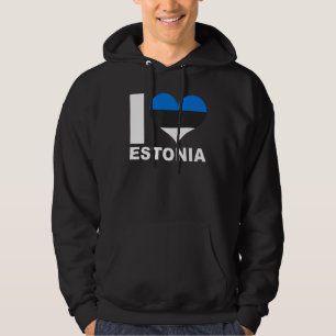 I Liebe Estland Herzenflagge Estland Hoodie