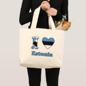 I Liebe Estland Jumbo Stoffbeutel (Vorderseite (Produkt))