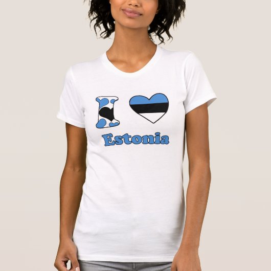 I Liebe Estland T-Shirt (Vorderseite)