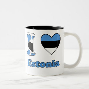 I Liebe Estland Zweifarbige Tasse
