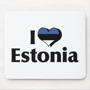 I Liebe Estnische Flagge Mousepad