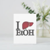 I Liebe Ethanol Postkarte (Stehend Vorderseite)