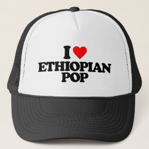 I LIEBE ETHIOPISCHER POP TRUCKERKAPPE