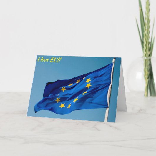 "I Liebe EU" Karte (Vorderseite)