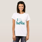 I Liebe Euchre Personalisiert Letters Design T-Shirt (Vorne ganz)