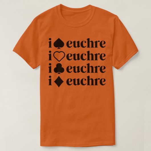 I Liebe Euchre Shirt Women Card Game Player Mother (Design vorne)