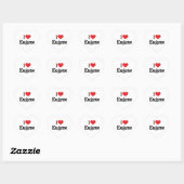 I Liebe Eugene Herz-Aufkleber (Blatt)