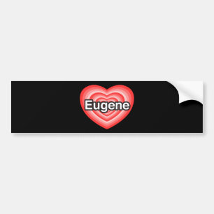 I Liebe Eugene. Liebe I Sie Eugene. Herz Autoaufkleber