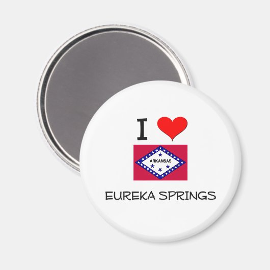 I Liebe EUREKA SPRINGS Arkansas Magnet (Vorderseite/Rückseite)