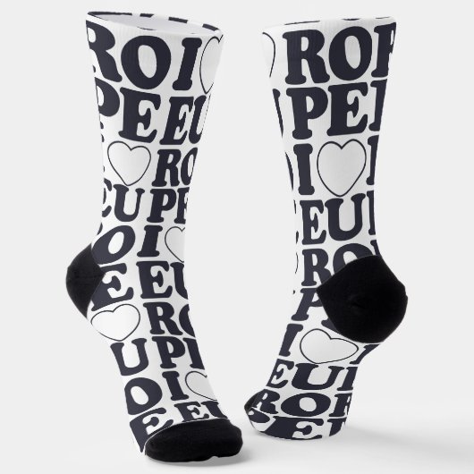 I LIEBE EUROPA SOCKEN (Gewinkelt)