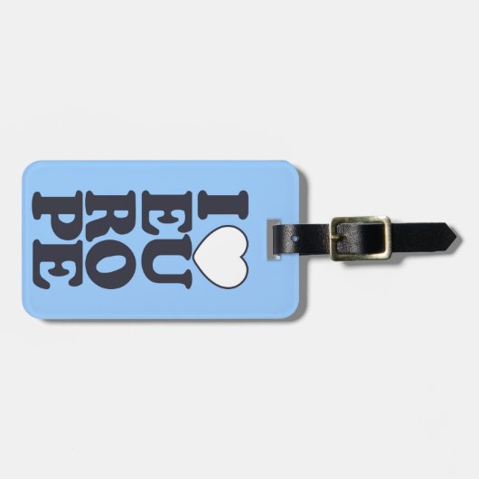 I LIEBE EUROPE-Gepäckanhänger Gepäckanhänger (Vorderseite horizontal)