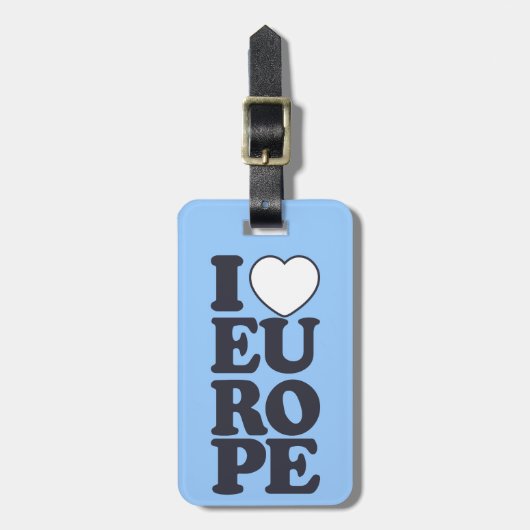 I LIEBE EUROPE-Gepäckanhänger Gepäckanhänger (Vorderseite vertikal)