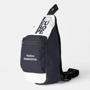 I LIEBE EUROPE INDIVIDUELLE NAME CROSSBODY BAG