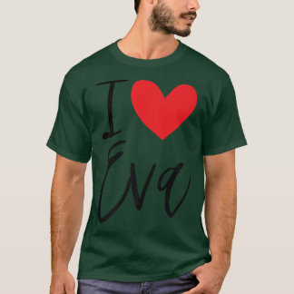 I Liebe Eva Name Personalisiert Girl Frau Beste Fr T-Shirt