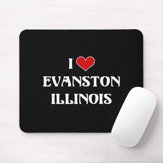 I Liebe Evanston, Illinois Mousepad (Mit Mouse)