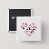 I Liebe Evelyn Button (Vorne & Hinten)