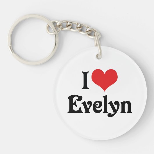 I Liebe Evelyn Schlüsselanhänger (Vorderseite)