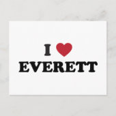 I Liebe Everett Washington Postkarte (Vorderseite)