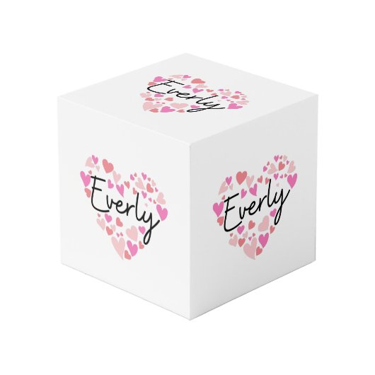 I Liebe Everly ] Würfel (Vorderseite Schrägansicht)
