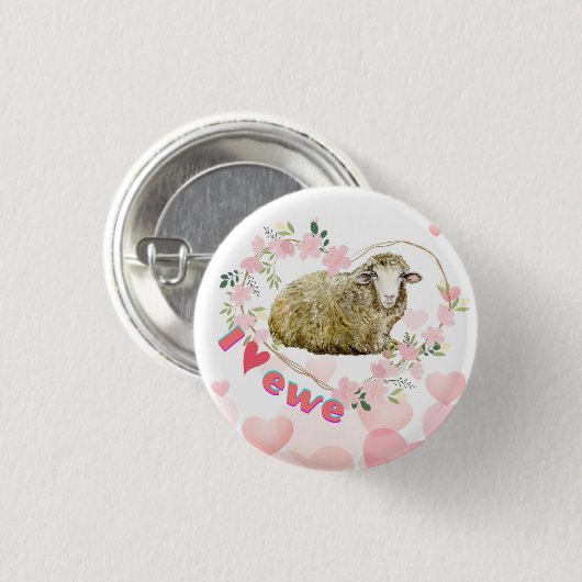 I Liebe Ewe Button (Vorne & Hinten)