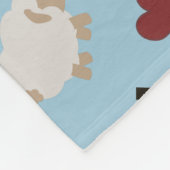 I Liebe Ewe Fleecedecke (Ecke)