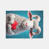 I Liebe Ewe Fleecedecke (Vorderseite (Horizontal))