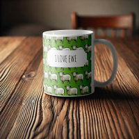 I Liebe Ewe Flock Wooly Sheep Pixel Art Muster