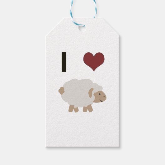 I Liebe Ewe Geschenkanhänger (Vorderseite)