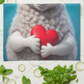 I Liebe Ewe Geschirrtuch (Gefaltet)