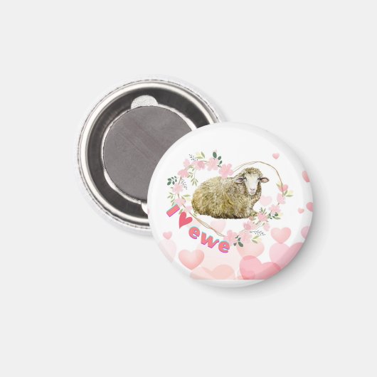 I Liebe Ewe Magnet (Vorderseite/Rückseite)