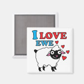 I Liebe Ewe Magnet (Vorderseite/Rückseite)