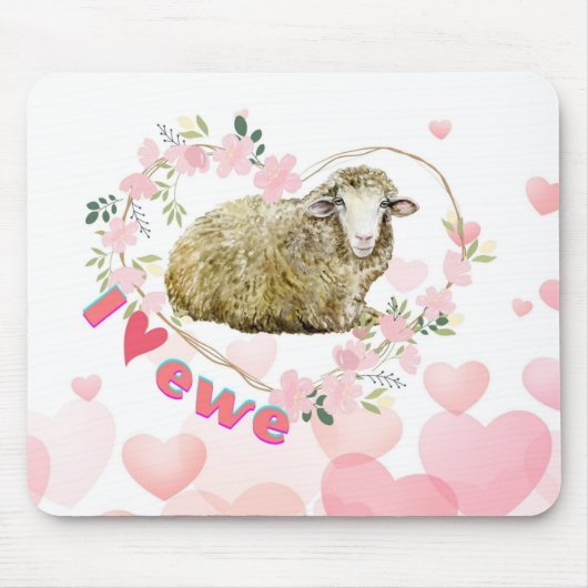 I Liebe Ewe Mousepad (Vorne)