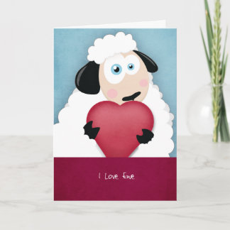 I Liebe Ewe Niedliche Schafskarte Feiertagskarte