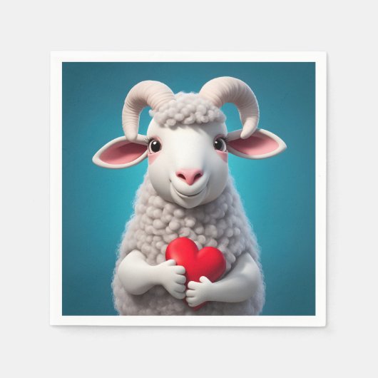 I Liebe Ewe Serviette (Vorderseite)