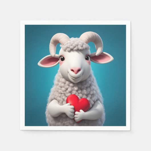 I Liebe Ewe Serviette (Vorderseite)