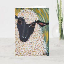 I Liebe Ewe Sheep Art Faltenkarte Grußkarte