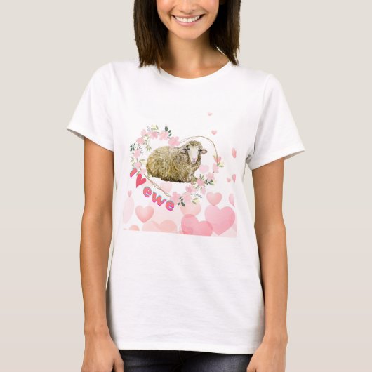 I Liebe Ewe T-Shirt (Vorderseite)