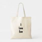 I Liebe Ewe Tragetasche (Rückseite)