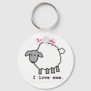 I Liebe Ewe you Key Chain Niedliche Custom Shee Schlüsselanhänger