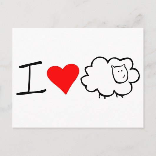 I Liebe ewe (you) Postcard Postkarte (Vorderseite)