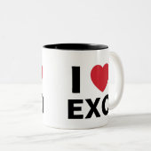 I Liebe Exo Schale Zweifarbige Tasse (VorderseiteRechts)