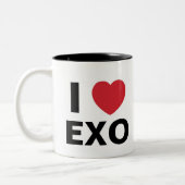 I Liebe Exo Schale Zweifarbige Tasse (Links)
