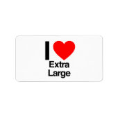 i Liebe extra groß Adressaufkleber (Vorne)