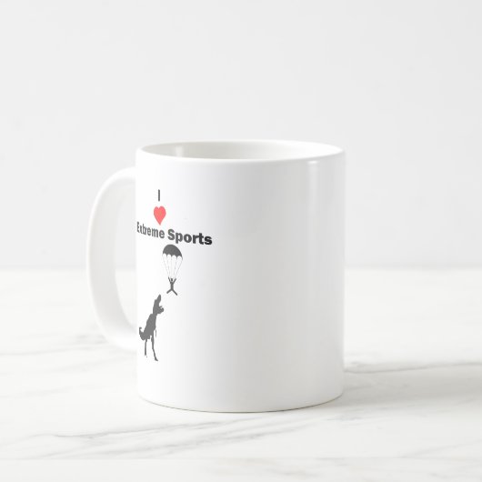 I Liebe-Extrem-Sport Kaffeetasse (Vorderseite Links)