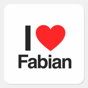 i Liebe fabian Quadratischer Aufkleber